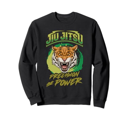 Jiu Jitsu Precision and Power - Grappling BJJ Tiger Head Sudadera