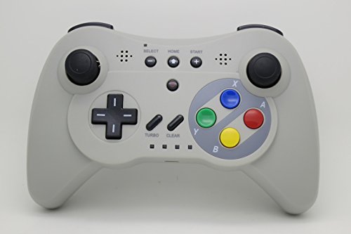 Wireless Classic Pro Controller Gamepad Compatible with Nintendo Wii U, Gray