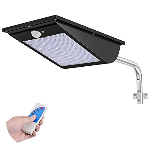 Up To 40% OFF 11000mAh Solar Lights Outdoor Wireless Motion Sensor Remote Control Led Security Flood Light with Larger Solar Panel 110pcs LEDs Big Battery & 3 Modes for Yard Garage Garden Park Farm