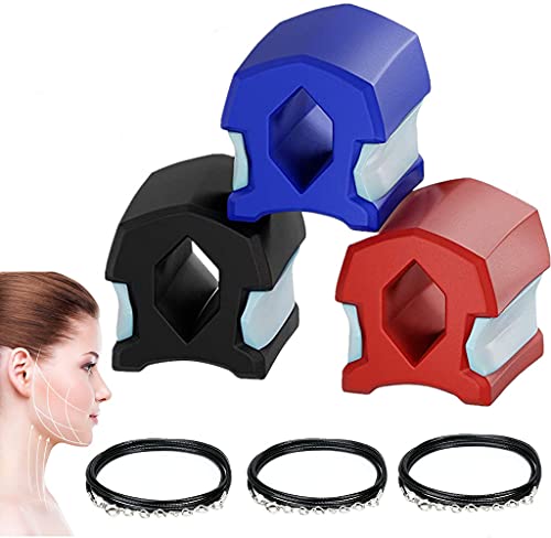 Face and Neck Exerciser,Define Your Jawline,Upgraded Jaw,Double Chin Reducer Eliminator,Slim and Tone Your Face Look Younger and Healthier, Face Exerciser Tightening Face Contour Slim Chin,3 pcs