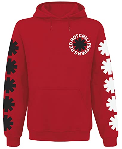 Red Hot Chili Peppers Classic Logo Homme Sweat-Shirt à Capuche Rouge S