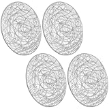 Fpbiagoq Juego de 4 posavasos de mesa de PVC con acabado dorado metálico, portátiles, impermeables, para uso diario y viajes, camping, soportes para bebidas