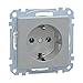 Produktbild Schneider Electric Merten MEG2301-0460 Schuko Steckdose, Schutzkontaktsteckdose, Stecklemme, Aluminium, Made in Germany