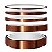 Kapton Tape, Vegena 5 Pezzi Cinta Poliimida Cinta Adhesiva, Cinta de Cobre Adhesiva Scalextric, Cinta de Cobre Adhesiva para Proteger Circuito Impreso Placa Aislamiento Eléctrico 33 M