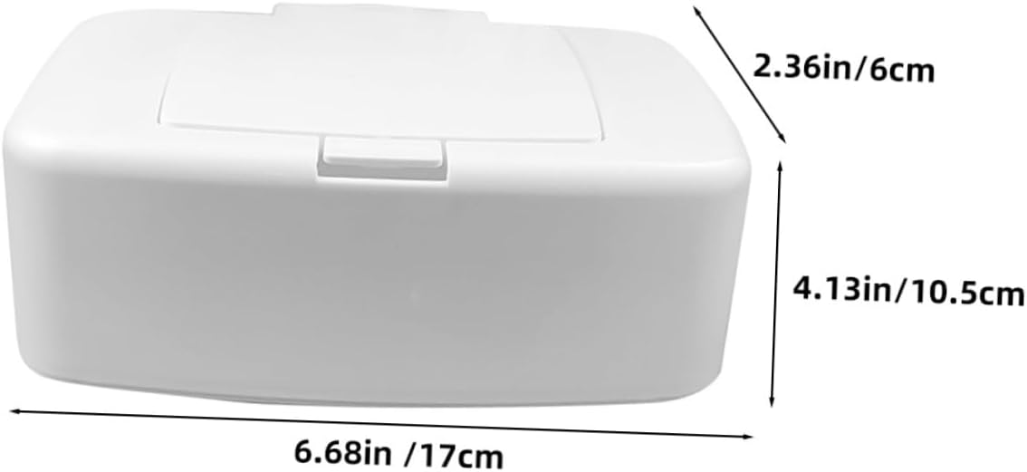 VOSAREA 2pcs Wipes Dispenser Holder Tissue Storage Box Lid Portable Organizer for Travel and Access Wipe Container Simple Design for Diaper Bag and Stroller
