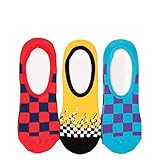 Vans | Men's, Classic Super No-Show Socks (9.5-13, Flame Check)