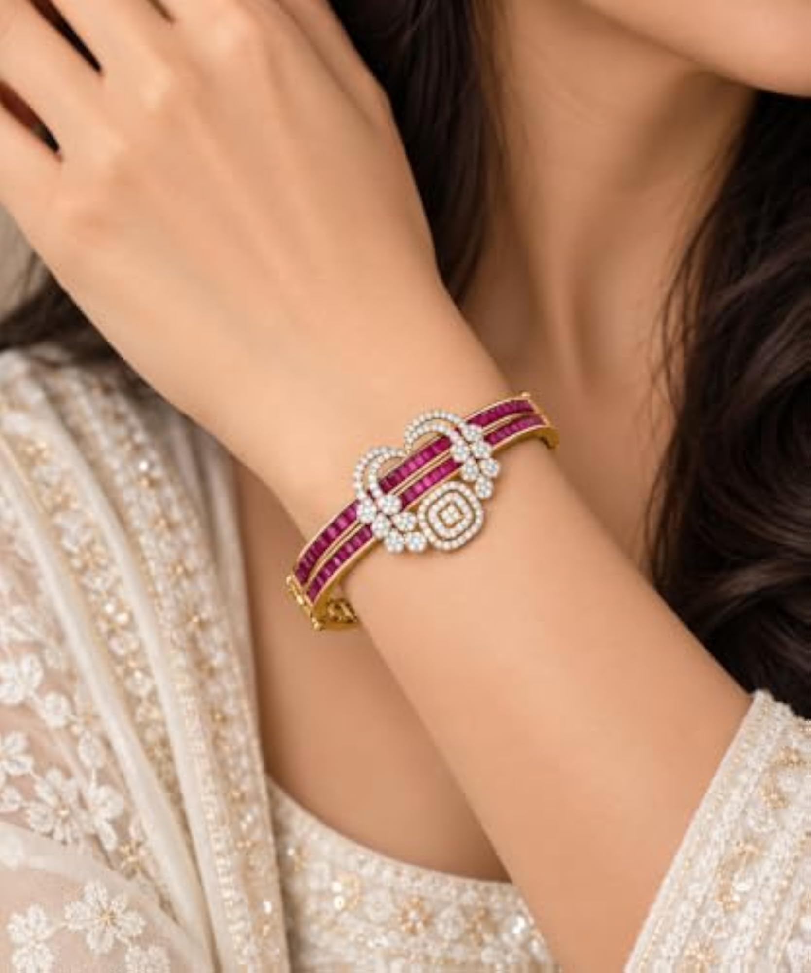 Women's Ruby Knot American Diamond Bracelet