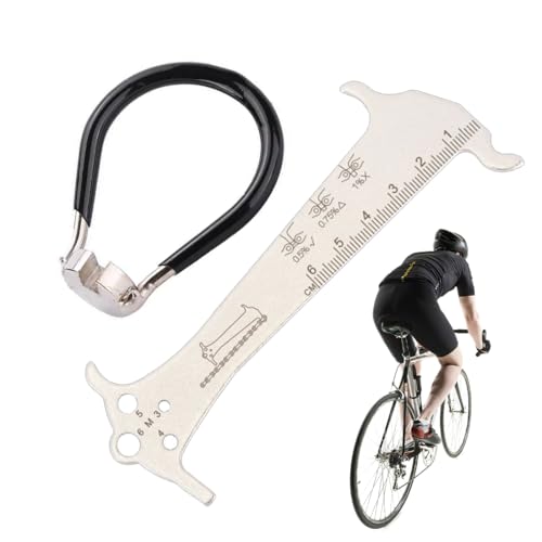 DLPRK 1 Pieza Indicador para Desgaste De Cadenas, 7-en-1 Multitool con Gancho de Cadena, Tronchacadenas, Medidor para Bicicleta y Bici, Medición De Desgaste Rápida Y Fácil, Acero Inoxidable (10cm)