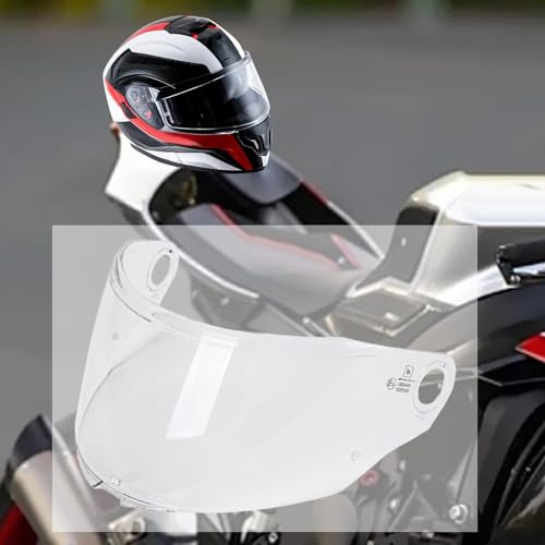 Visière de casque transparente anti-rayures en PC résistant - 3