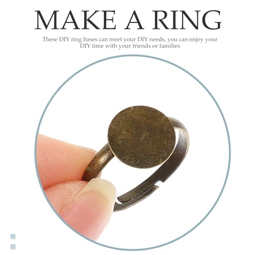 Base de anillo ajustable de aleación para crear accesorios personalizados en casa 4