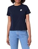 Tommy Hilfiger Women's TH Script REG C-NK SS TEE WW0WW47809 S/S T-Shirt, Blue (Dark Night Navy), L