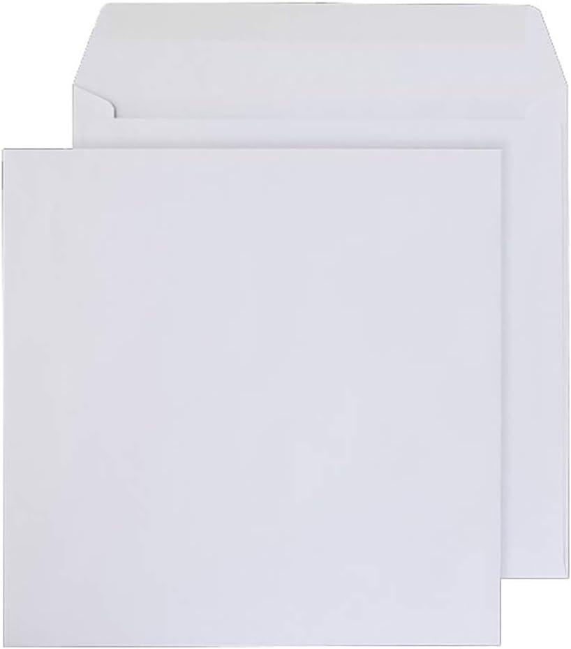 Blake Purely Everyday, Square Envelopes for Invitations & Greeting Cards, 4 x 4 Inches, White, Gummed (0100G) - Pack of 500