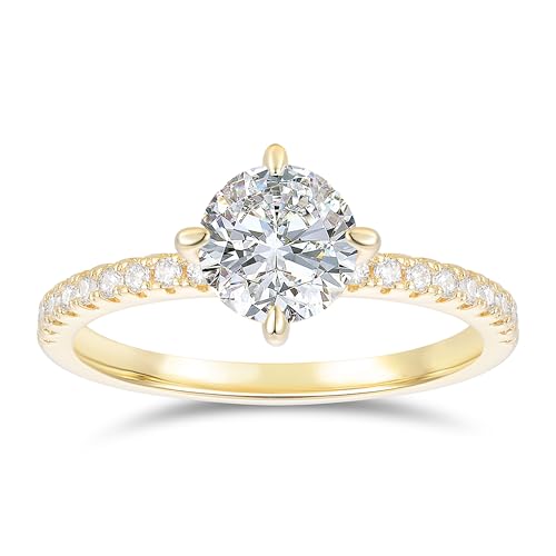 Lispark 14K �z���C�g�S�[���h ���E���h�J�b�g ����w�� 1CT ���E���h�J�b�g ���A�b�T�i�C�g �����O 14K�S�[���h 4�v�����O �B���w�C���[ ���A�b�T�i�C�g ����w��, �z���C�g�S�[���h �S�[���h ���A�b�T�i�C�g�B �z���C�g�S�[���h �S�[��
