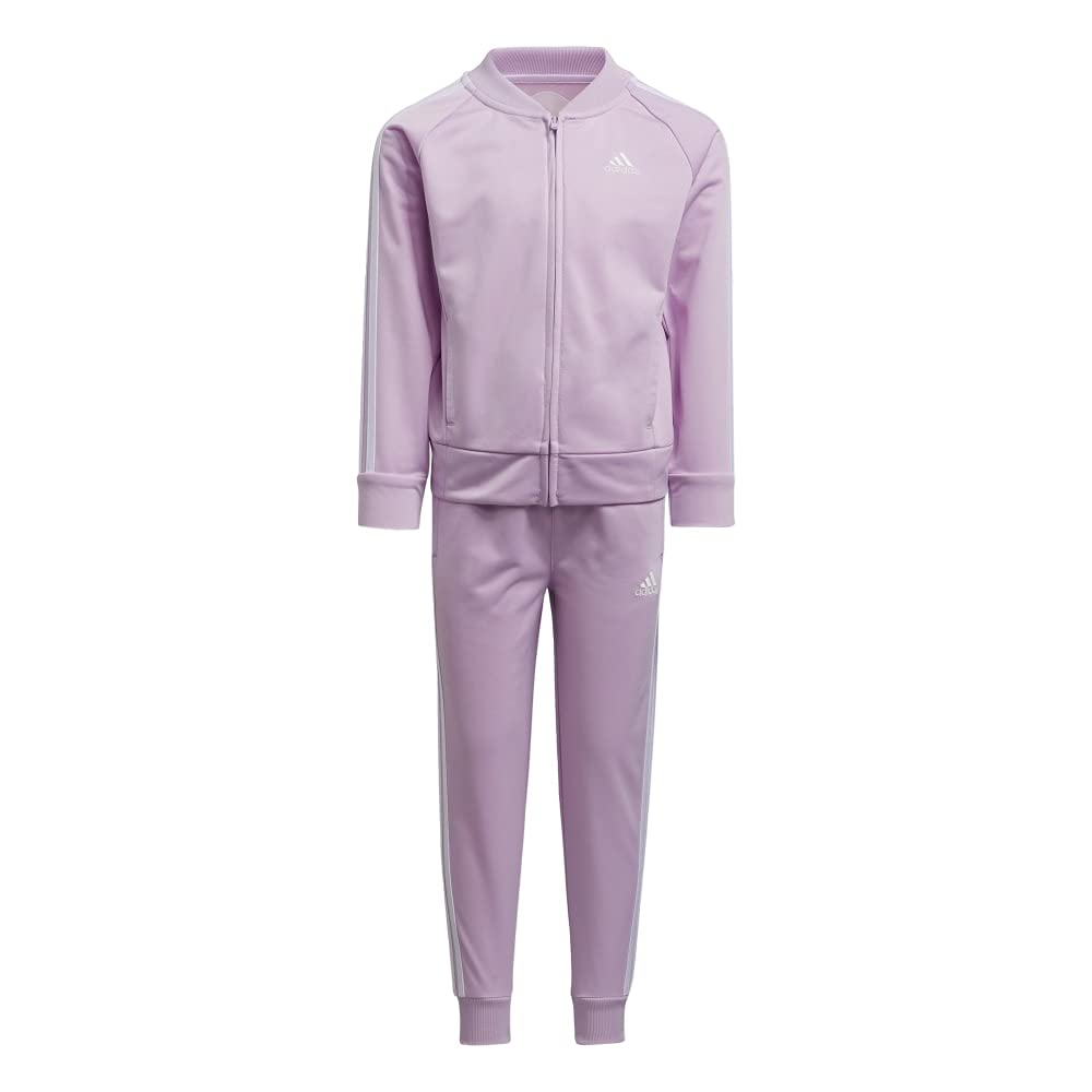 adidas Girls Zip Front Classic Tricot Jacket and Joggers Set