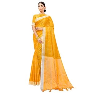 ANNI DESIGNER Women’s Cotton Saree With Blouse Piece