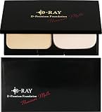 D-RAY(ディーレイ) D-プレミアム ファンデーション （ナチュラル）パウダー ファンデーション崩れない カバー力高い セラミド 崩れない テカリ 毛穴 ヨレ 国産 ファンデ 保湿