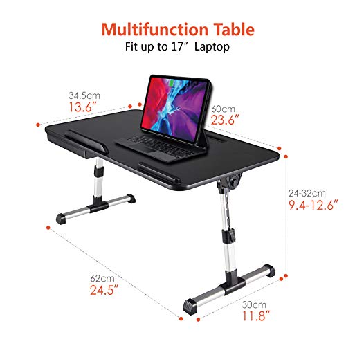 Lap Desk For Laptop,Buildec Adjustable Laptop Stand For Desk With Storage Drawer,Foldable Legs Standing Lap Table For Reading, Eating, Working, Writing, Gaming And Drawing In Bed Sofa Couch Floor… #TOP1
