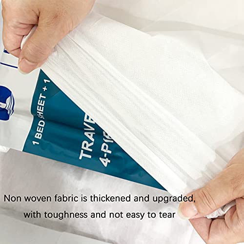 Yutianli Disposable Bed Sheets, Quilt Cover and Pillow case Set for Hotel and Travel. Portable Disposable Sheet Ready to use Disposable Bedding Set (Travel 4-Piece Double) - Thumbnail 6