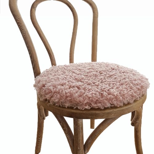 uyeoco Cojín Redondo para Silla Cocina 35cm/40cm/45cm Antideslizante cojín de Asiento para Taburete jardín Interior Exterior hogar,Funda Lavable(N3,35x35cm(14x14in))