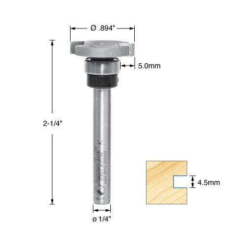 Fraise à défoncer avec roulements interchangeables Amana Tool 45663 - 3