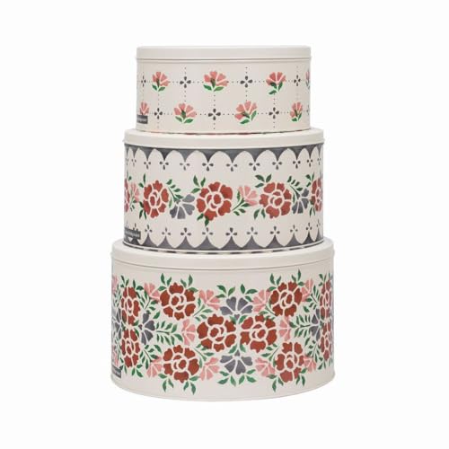 Elite tins Emma Bridgewater Antique Roses Set of 3 Round Cake Tins - 250 (d) x 145mm 225 (d) x 120mm 195 (d) x 95mm