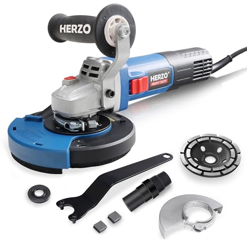 HERZO Betonschleifer Betonfräse 1400W mit Diamantschleiftopf und...