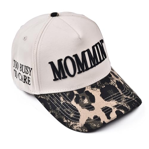 Image of Womens Trucker Hat - With Mommin Embroidery Ponytail Fit - Mom Gifts for Birthday Christmas Valentines Day