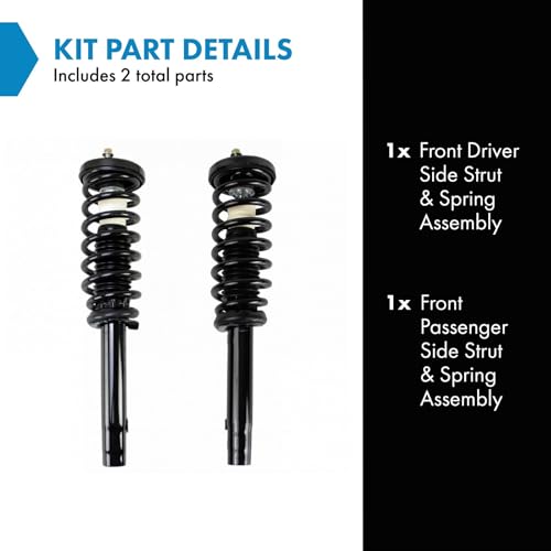 Image of TRQ Front Strut & Coil Spring Assembly Set Driver & Passenger Sides Compatible with 04-08 Acura TSX | For 2004-2008 Acura TSX
