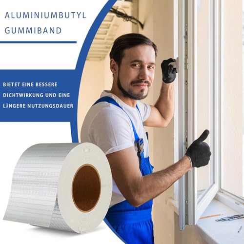 KADIO Bitumenband Selbstklebend Dichtband Selbstklebend Wasserdicht Reparaturband 50 mm X 5 Meter zur Terrassendach Garten Pool Haus wetterfestes Reparaturband. (50 mm x 5 Meter)