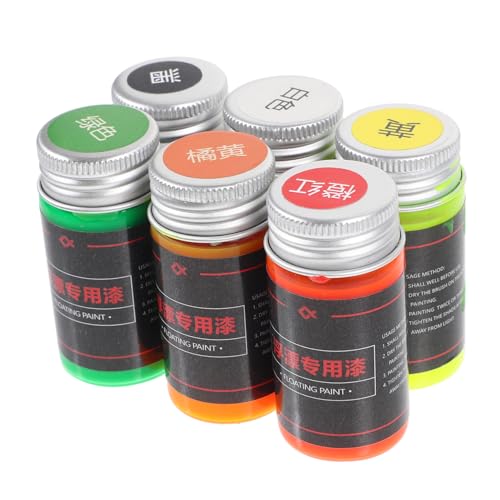 SUPVOX 6pcs Fishing Repair Paints Fluorescent Magnifying Lure Paint Set for Anglers