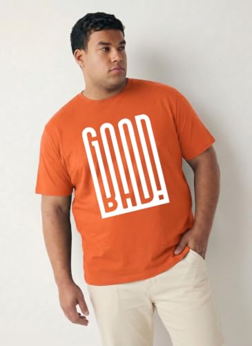 Image of Toodlegram Cotton Printed T-Shirt for Plus Size Men Round Neck Casual