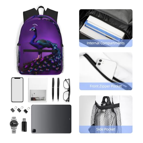Sac à dos universitaire violet pour vos journées de cours et révisions - 6