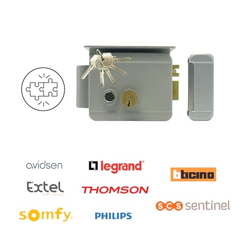 Serrure électrique réversible Extel 12V pour interphone et visiophone filaire