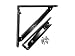 2 Pcs Folding Shelf Bracket Stainless Steel Folding Shelf Bench Table Perfect for Wall Hanging Shelves, Black
