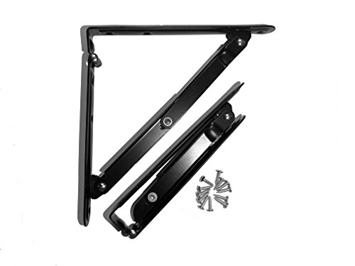 2 Pcs Folding Shelf Bracket Stainless Steel Folding Shelf Bench Table Perfect