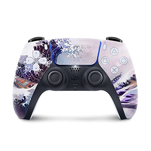 TACKY DESIGN PS5 Wave watercolor Skin For PS5 CONTROLLER SKIN Purple, High Quality Vinyl 3M Stickers ps5 controller cover Decal Full wrap ps5 skins