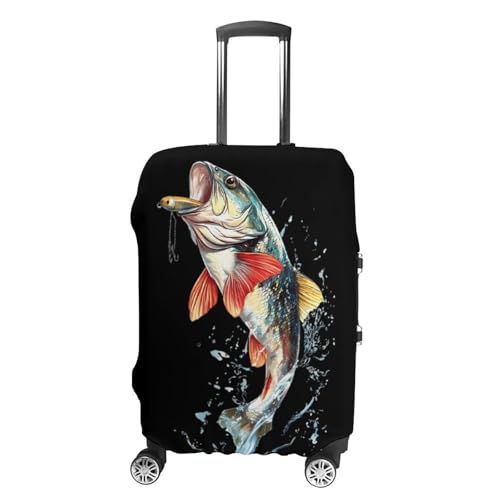 Bass Fish Luggage Covers Suitcase Protector Case Fits 19-32 Inch L