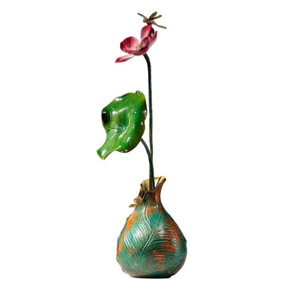 GLETSF Metal Decorations Creative All-copper Handmade Statues, Home Living Room Decoration Crafts, Copper Desktop Ornaments, Little Monk Home Decorations,