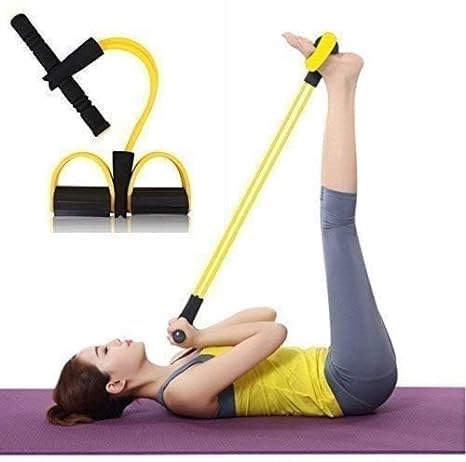 YEKDA Pull Reducer Training Bands 4 Tubes Body Trimmer Pedal Exerciser Yoga Crossfit Exercise, Arm Exercise, Tummy Body Building Training Men and Womens (Pull Reducer) (B0CQ56HSJM) Amazon Price History, Amazon Price Tracker