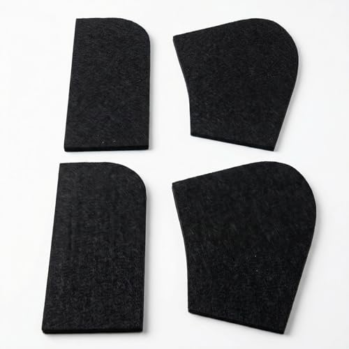 Petcci Felt Shims for English & Western Saddle Pad, Adjustable 5mm & 10mm Balance Pads for Horses, Shock Absorbing & Breathable Fit Pad Horse Saddle Correction System Black 12-Piece