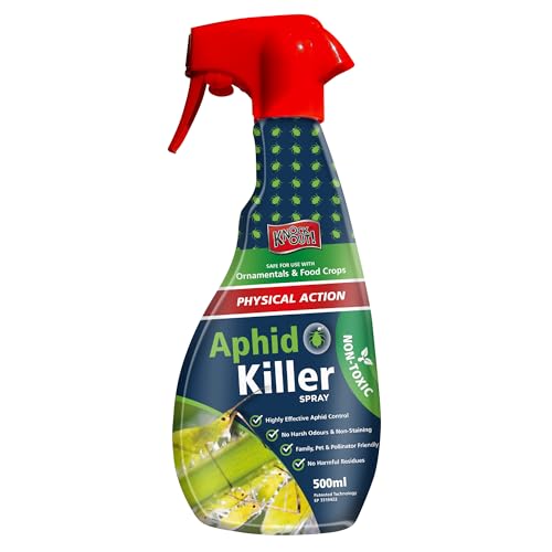 Barrettine Knock Out! Aphid Spray (500ml) - Non Toxic Ready to Use Aphid Killer Spray with Patented Technology Non-Staining Family & Pet Friendly Pest Control with No Harsh Odours