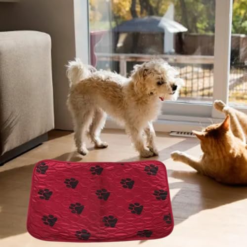 Image of Cyrank Reusable Dog Pee Pads, Washable Pee Pads for Dogs Training Pads for Dogs Puppy Potty Training Pads Potty Pads for Puppies Dog Whelping Pads Dog Mat Pee Pad for Pig Mat, 40 * 60cm