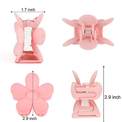Bmobuo Flower Claw Clips 6Pcs Daisy Flower Hair Clips Flower Hair Clips For Women Girls Flower Claw Clips For Thick Hair Curly Hair Strong Hold Hair Claw Clips Hawaiian Party Hair Accessories #TOP6