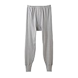 [グンゼ] 長ズボン下 快適工房 オールシーズン 年間 前あき スラックス下 綿100 コットン 日本製 下着 肌着 抗菌 防臭 KQ3002 メンズ グレーモク L