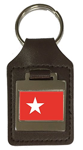 Porte-clés en cuir gravé Maastricht idée cadeau souvenir des Pays-Bas
