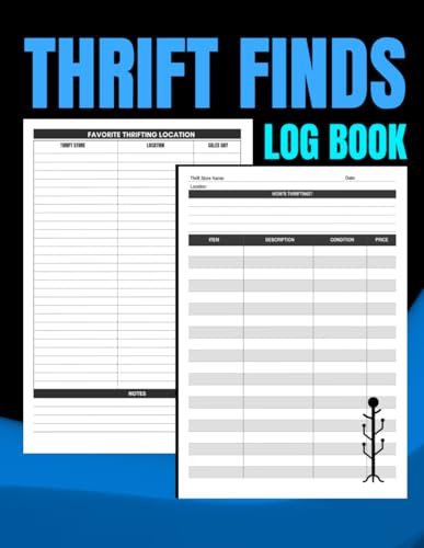 Thrift Finds Log Book: For Any Shopper to Record Thrifting