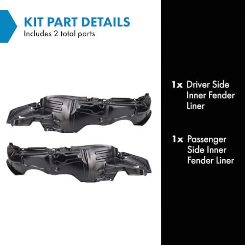 Image of TRQ Inner Fender Liner Set Compatible with 1996-1998 Toyota Paseo Tercel TO1248101 TO1249101