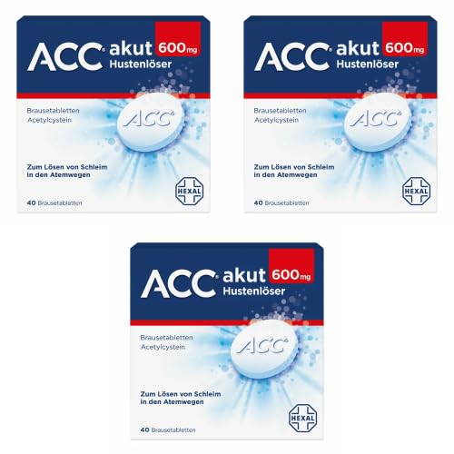 ACC akut 600 mg | 120ST | Hustenlöser für leichteres Abhusten | Nur 1x täglich | Schleimlöser