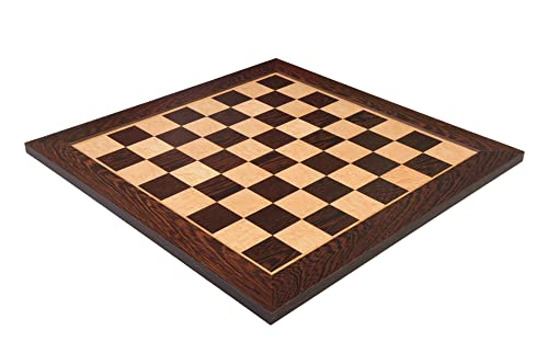 The House of Staunton シグネチャー トラディショナルチェスボード - 2.5インチ正方形 (アフリカンパリサンダー & バードアイメープル)
