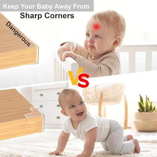 Image of GLUN Silicon Table Corner Protector, Pack of 2 (8 Pieces) Transparent, Protector Table Corner from Unwanted Bruise
